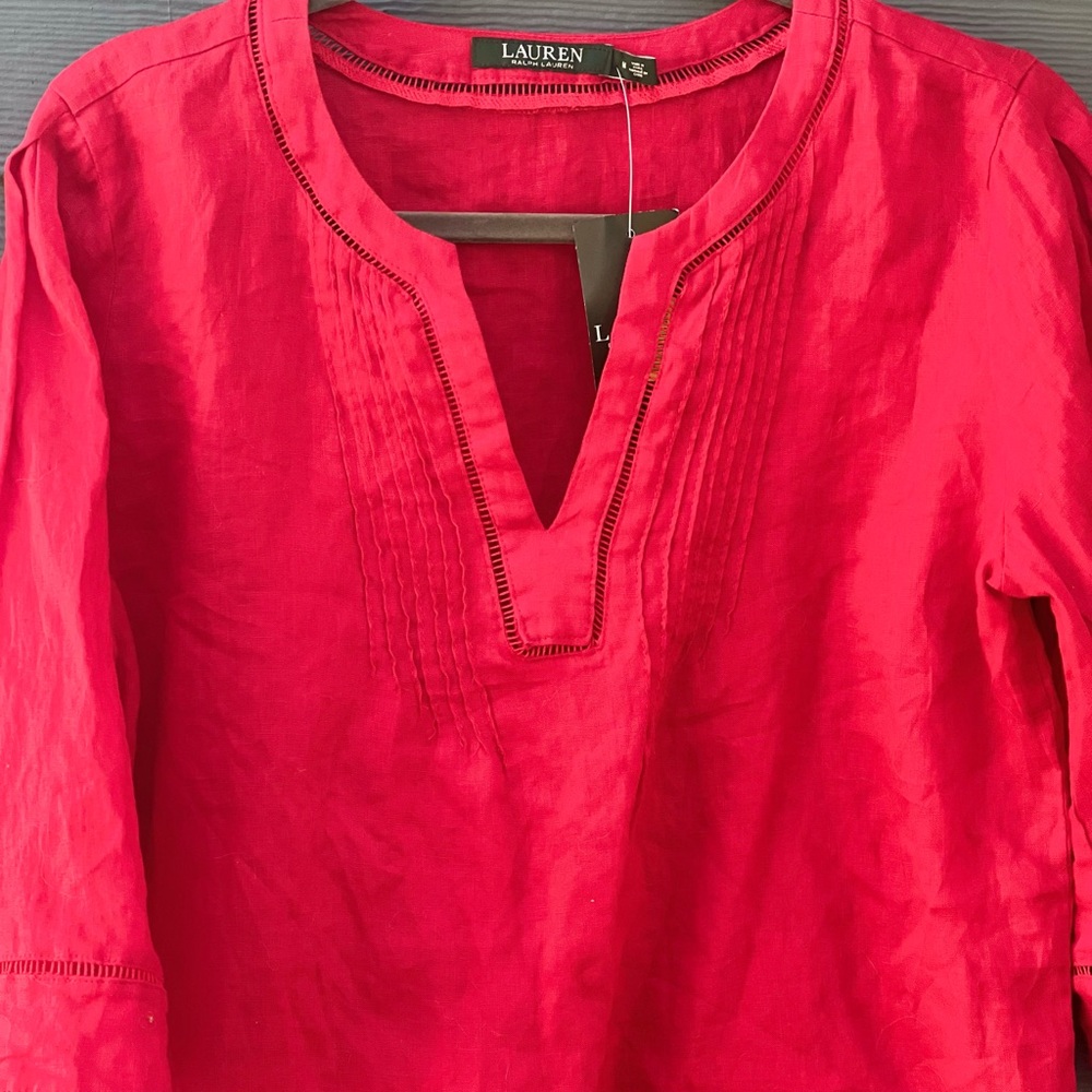 Ralph Lauren Vibrant Red Blouse